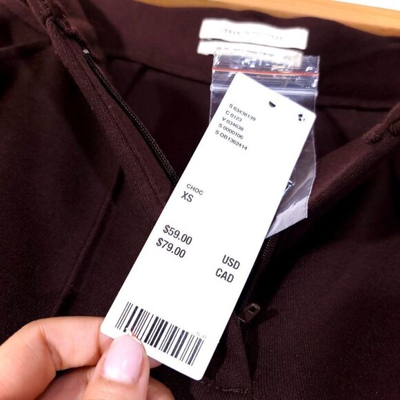 NWT Urban Outfitters UO Isabella Ponte High-Waisted Flare Pant in Chocolate XS - Picture 12 of 12